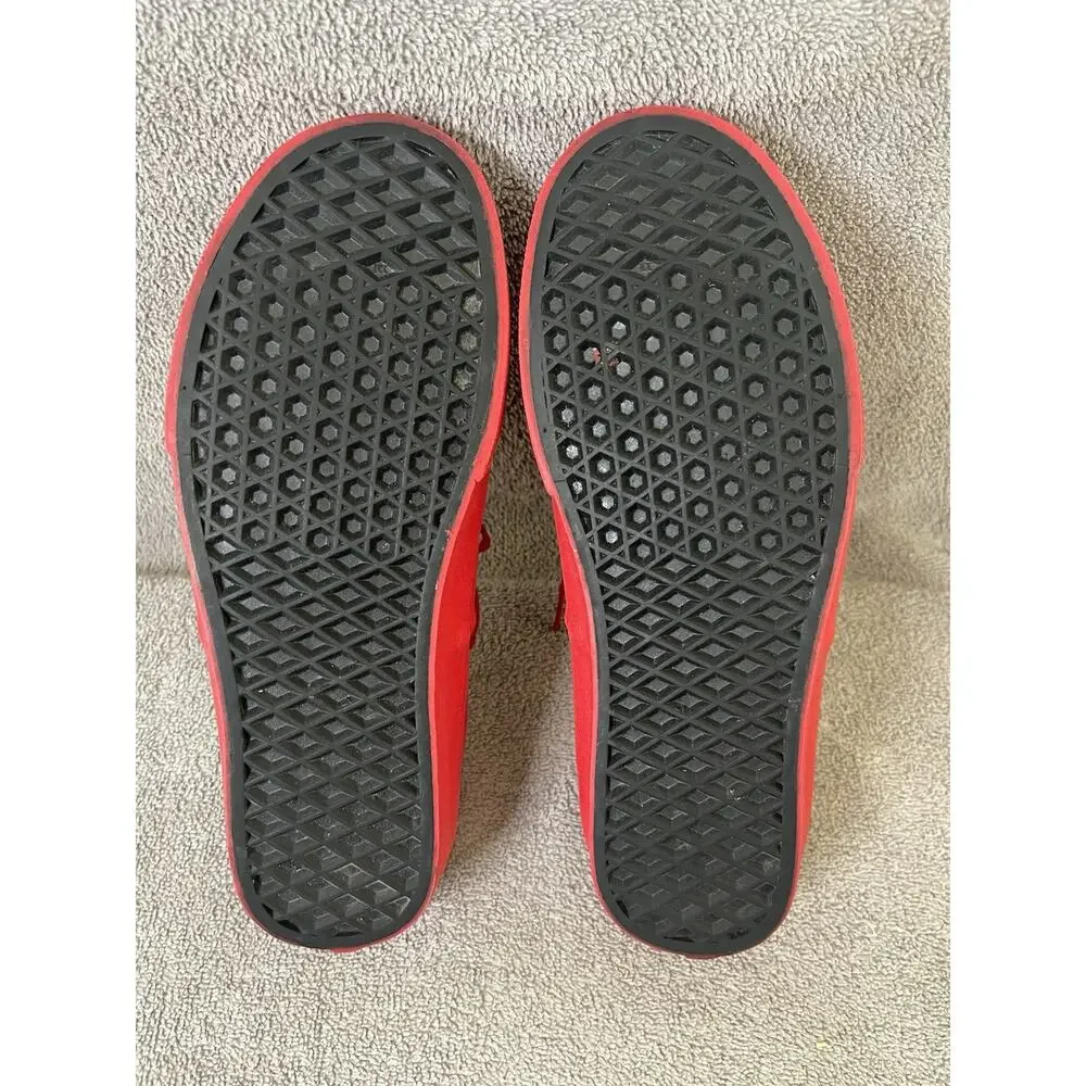 Vans Off The Wall Red Low-Top Casual Sneakers Size Women's 8.5, Men 7